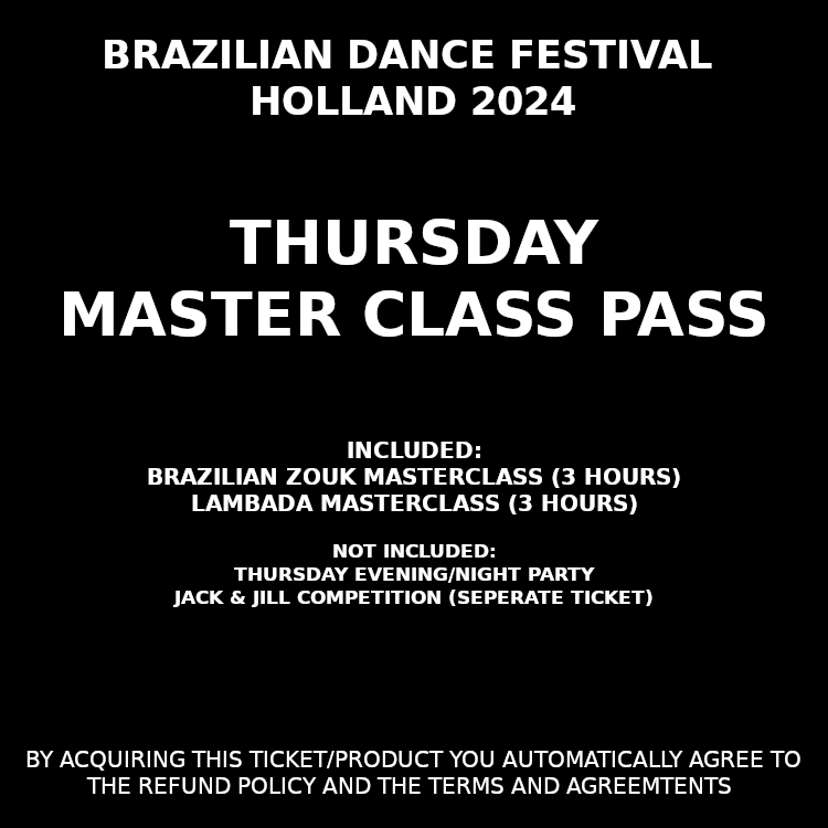 THURSDAY MASTER CLASS PASS (BDF 2024)
