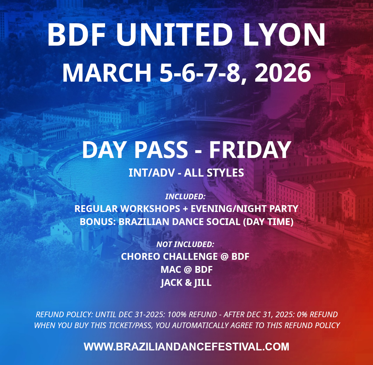 DAY PASS FRIDAY BDF 2026