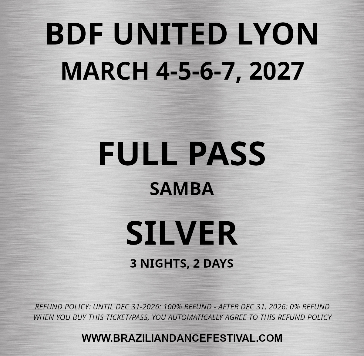 FULL PASS SAMBA INT/ADV SILVER 2027