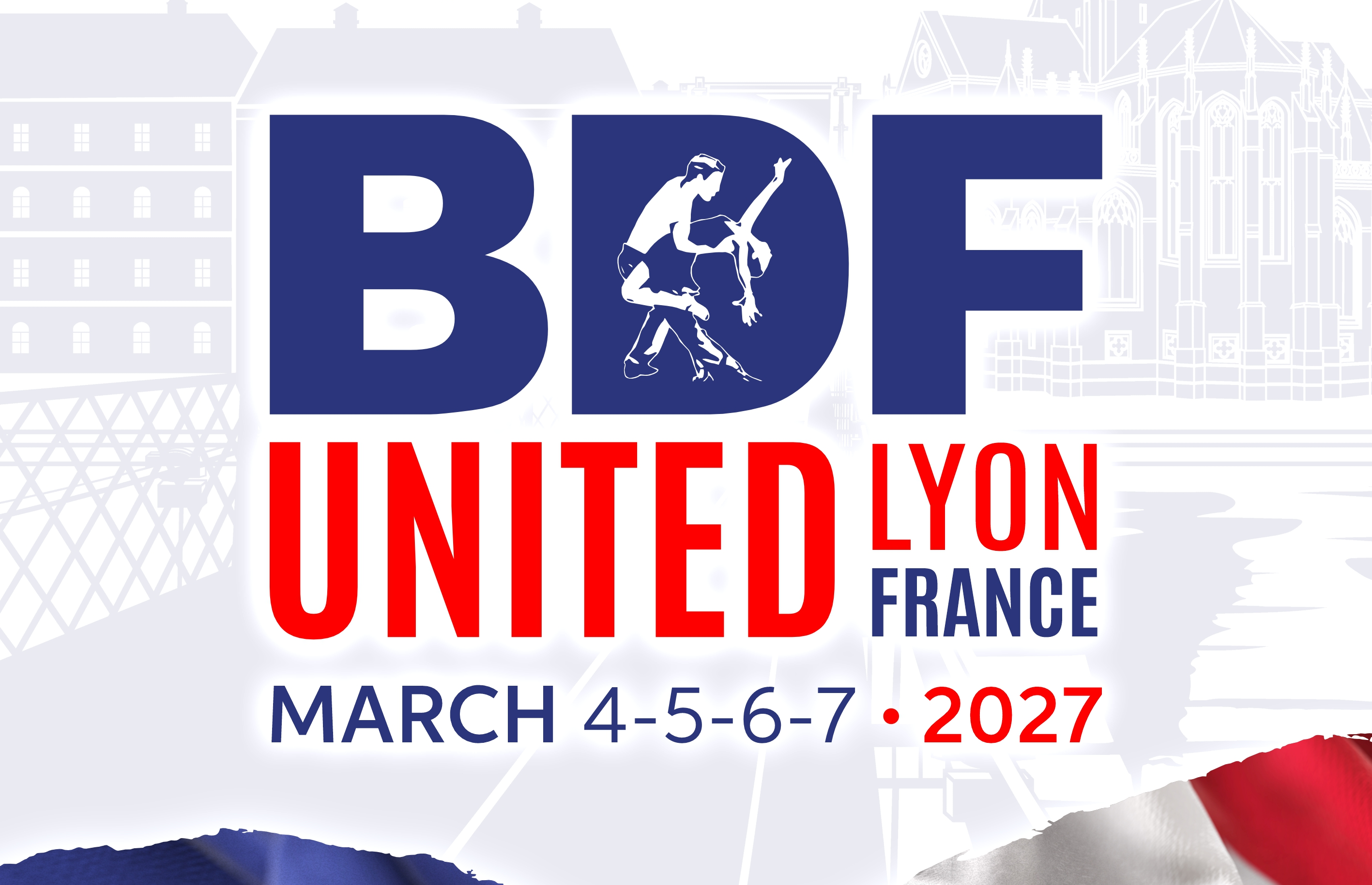 BDF United — Brazilian Dance Festival Lyon 2027 — flyer for Lyon, France