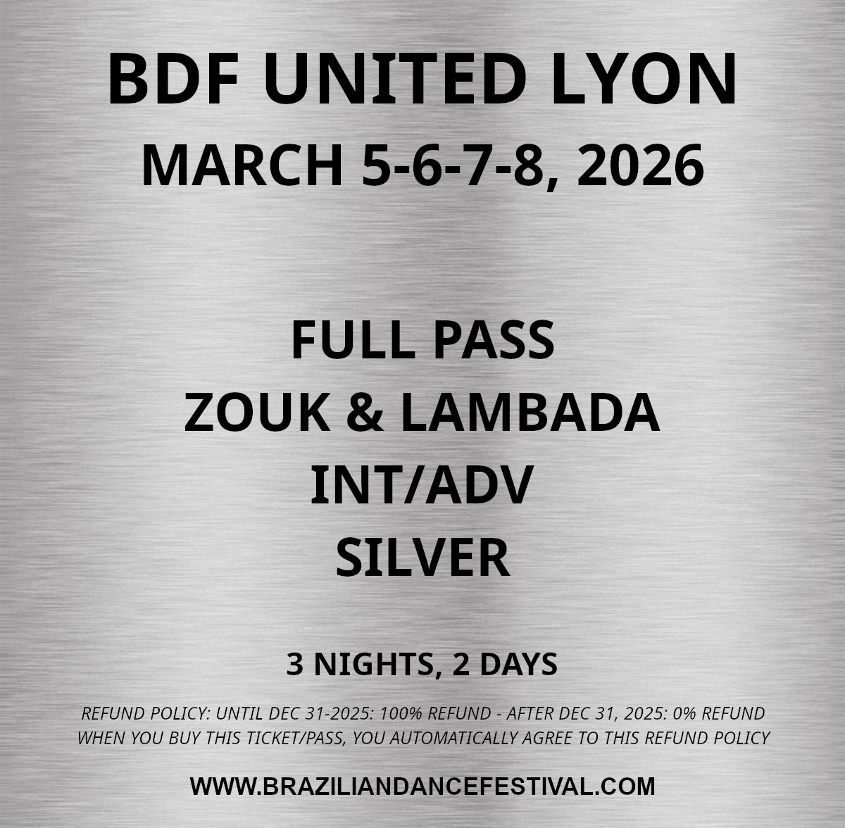 FULL PASS ZOUK/LAMBADA INT/ADV SILVER