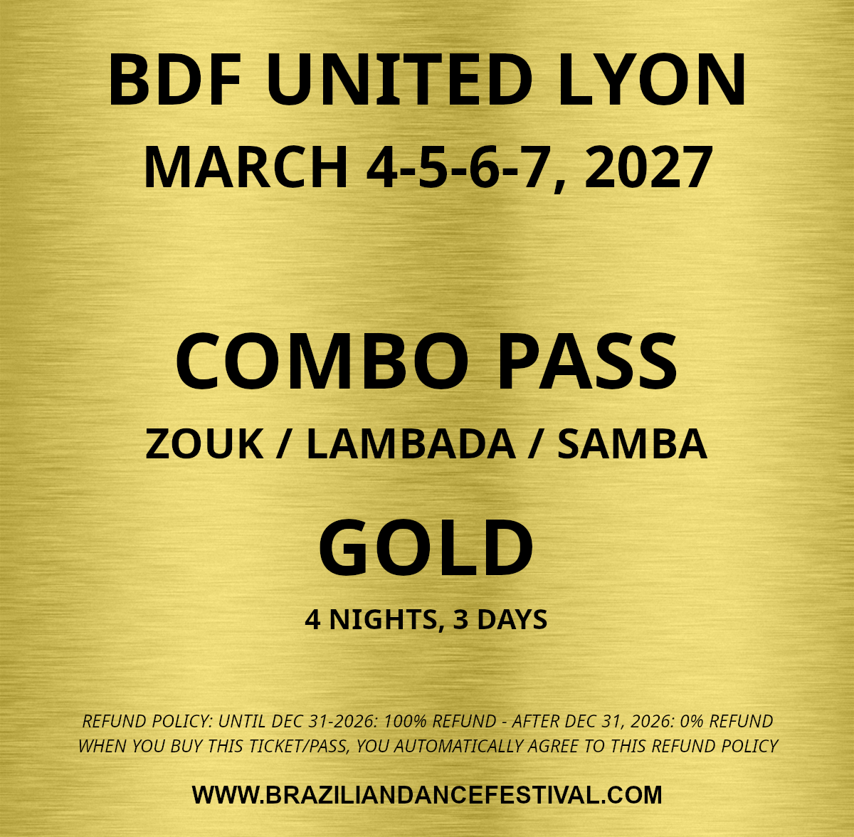 COMBO PASS INT/ADV ALL STYLES GOLD 2027