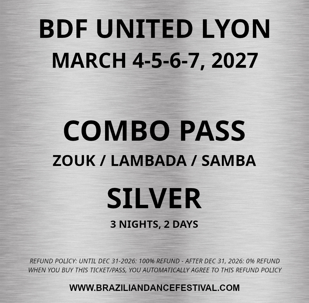 COMBO PASS INT/ADV ALL STYLES SILVER 2027